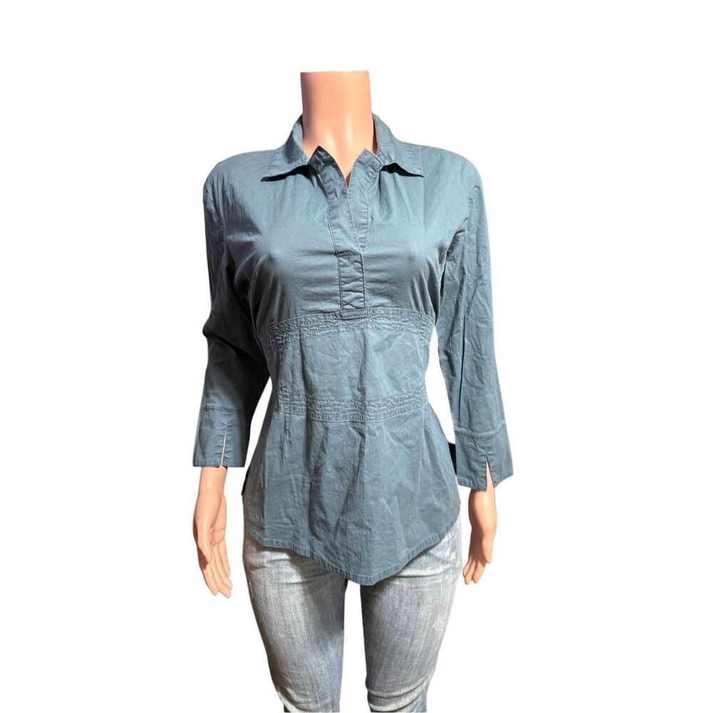 Pulp women long sleeve tie back pullover casual shirt M